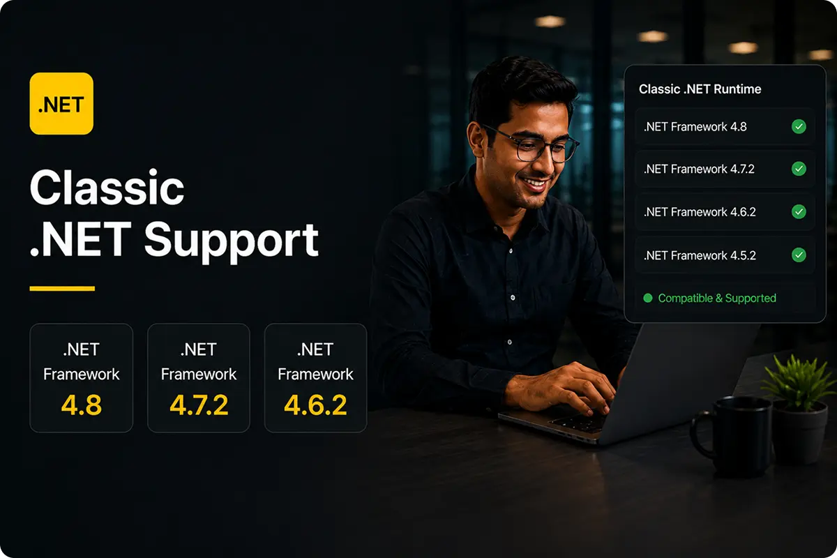 classic .net support .net